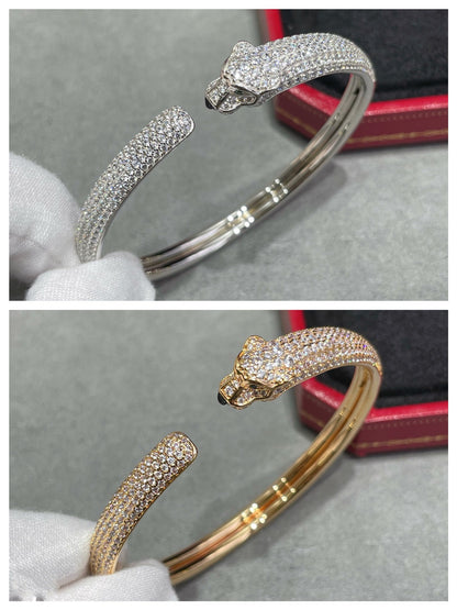 [Lumina]PANTHERE FULL DIAMOND OPEN BRACELET