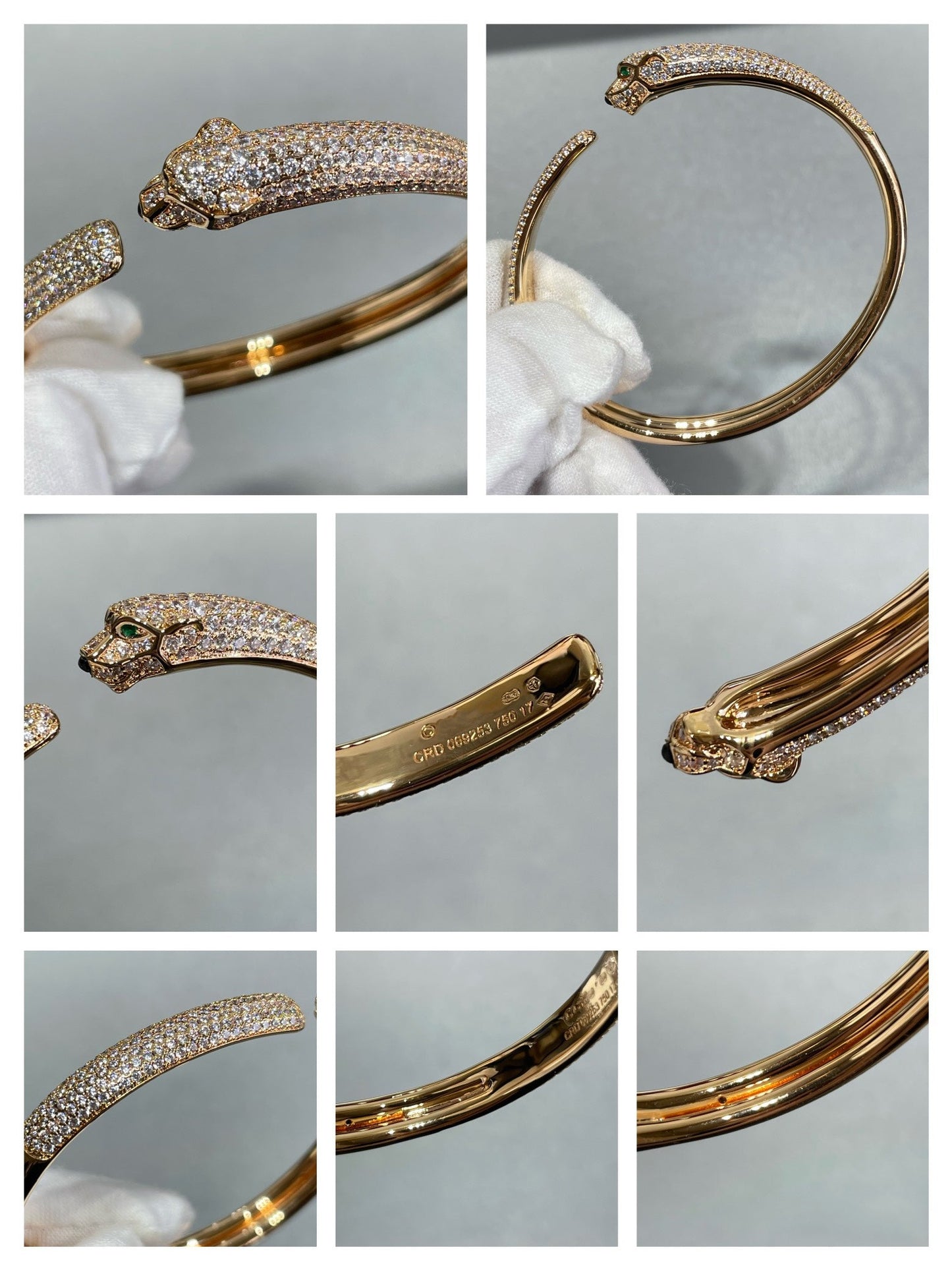 [Lumina]PANTHERE FULL DIAMOND OPEN BRACELET