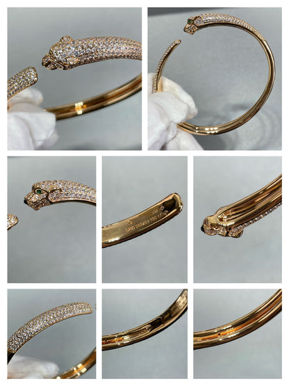 [Lumina]PANTHERE FULL DIAMOND OPEN BRACELET