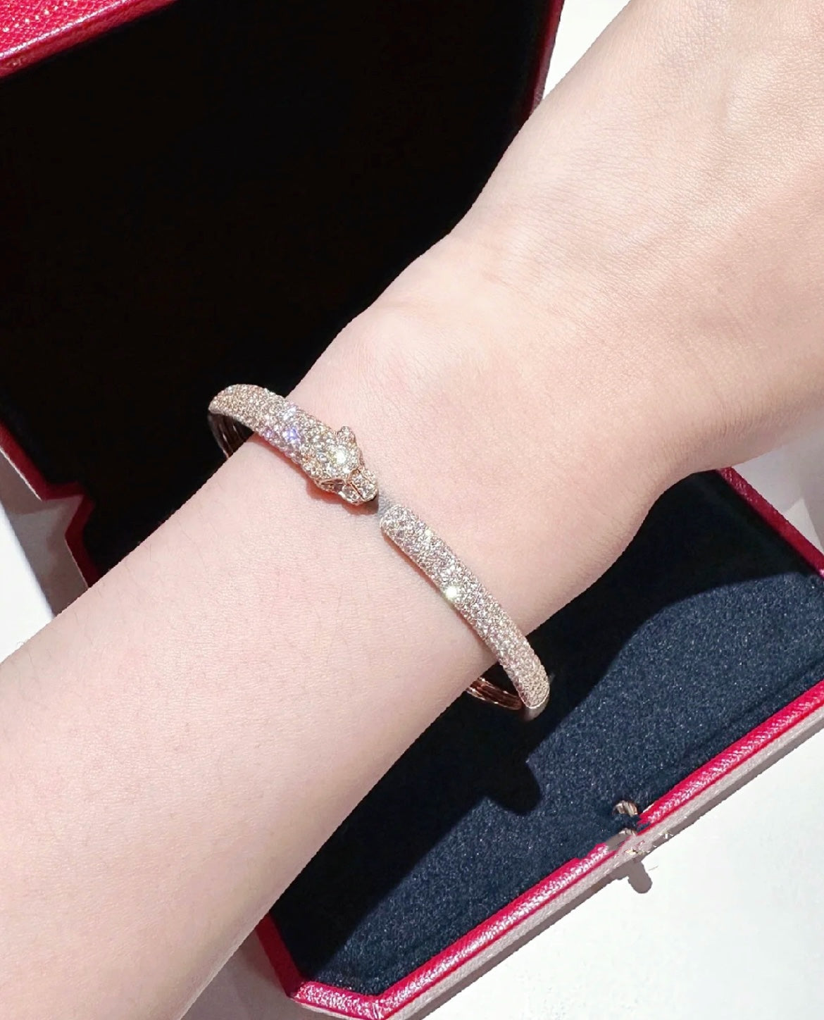 [Lumina]PANTHERE FULL DIAMOND OPEN BRACELET