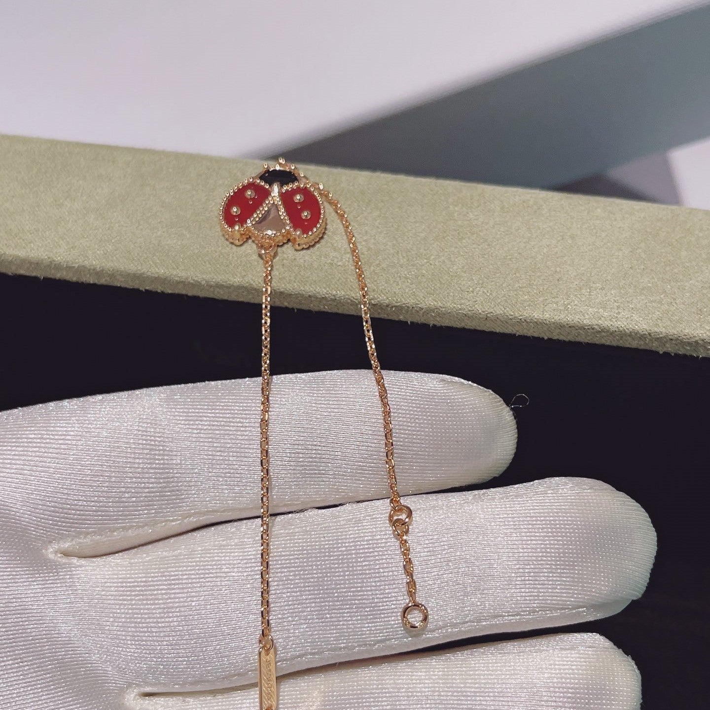 [Lumina]LUCKY SPRING 1 MOTIF PINK GOLD BRACELET