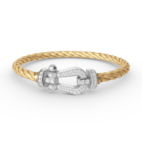 [Lumina]FORCE LARGE HORSESHOE FULL DIAMOND BRACELET SILVER