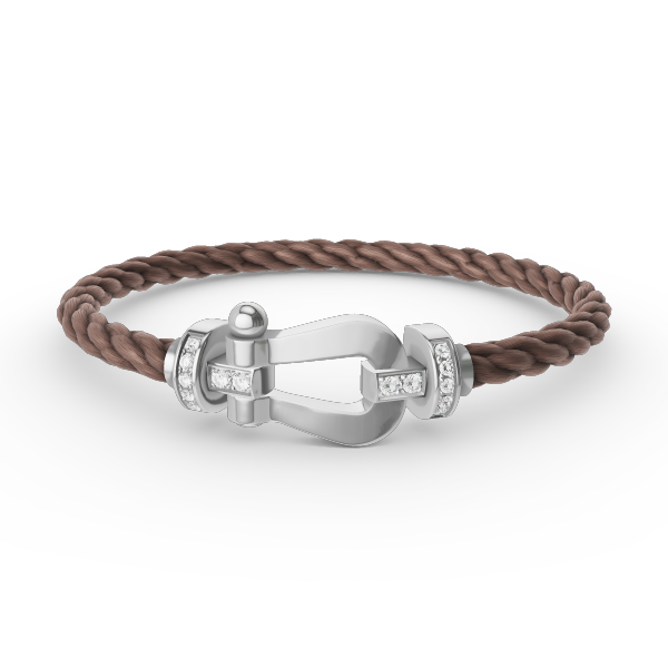 [Lumina]FORCE LARGE HORSESHOE HALF DIAMOND BRACELET SILVER