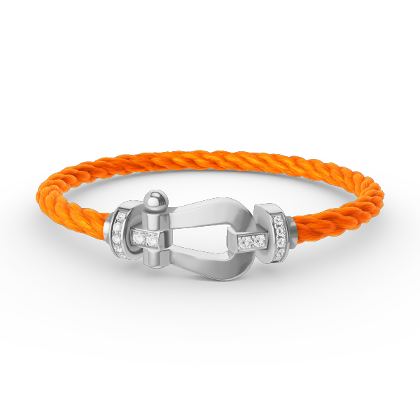 [Lumina]FORCE LARGE HORSESHOE HALF DIAMOND BRACELET SILVER