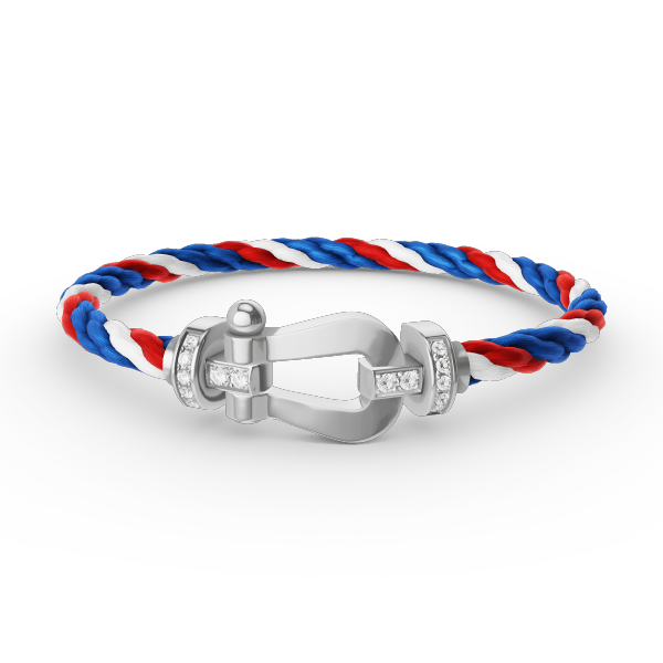 [Lumina]FORCE LARGE HORSESHOE HALF DIAMOND BRACELET SILVER