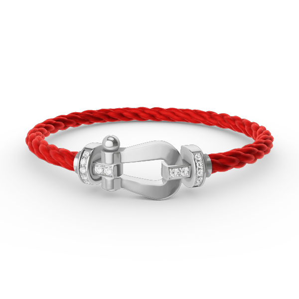 [Lumina]FORCE LARGE HORSESHOE HALF DIAMOND BRACELET SILVER