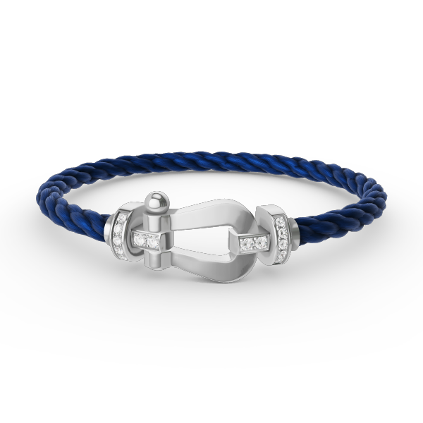 [Lumina]FORCE LARGE HORSESHOE HALF DIAMOND BRACELET SILVER