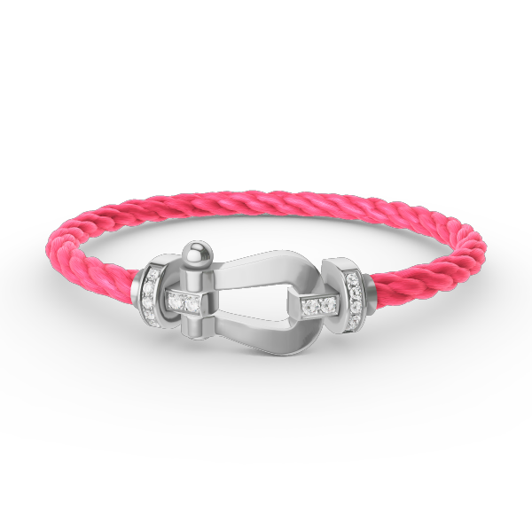 [Lumina]FORCE LARGE HORSESHOE HALF DIAMOND BRACELET SILVER