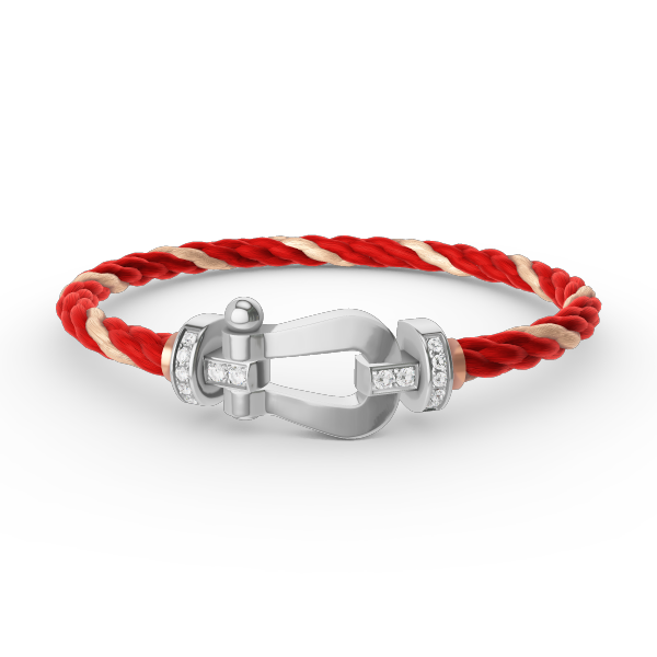 [Lumina]FORCE LARGE HORSESHOE HALF DIAMOND BRACELET SILVER
