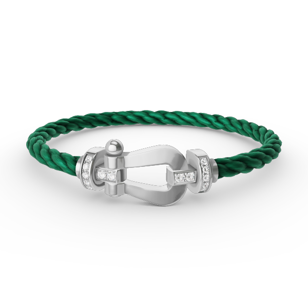 [Lumina]FORCE LARGE HORSESHOE HALF DIAMOND BRACELET SILVER