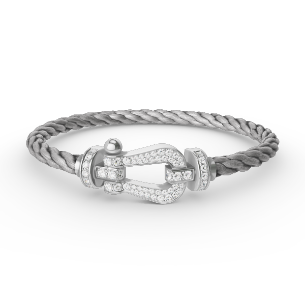 [Lumina]FORCE LARGE HORSESHOE FULL DIAMOND BRACELET SILVER