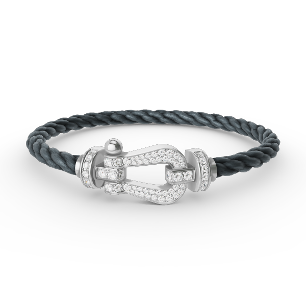 [Lumina]FORCE LARGE HORSESHOE FULL DIAMOND BRACELET SILVER