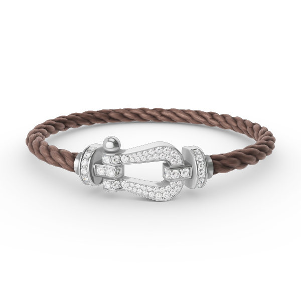 [Lumina]FORCE LARGE HORSESHOE FULL DIAMOND BRACELET SILVER