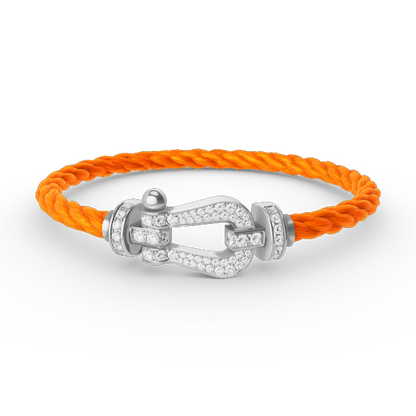 [Lumina]FORCE LARGE HORSESHOE FULL DIAMOND BRACELET SILVER