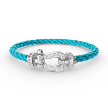[Lumina]FORCE LARGE HORSESHOE FULL DIAMOND BRACELET SILVER