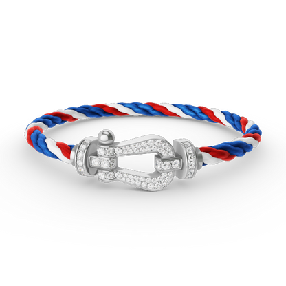 [Lumina]FORCE LARGE HORSESHOE FULL DIAMOND BRACELET SILVER