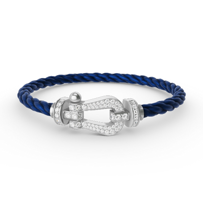 [Lumina]FORCE LARGE HORSESHOE FULL DIAMOND BRACELET SILVER