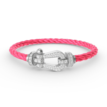 [Lumina]FORCE LARGE HORSESHOE FULL DIAMOND BRACELET SILVER