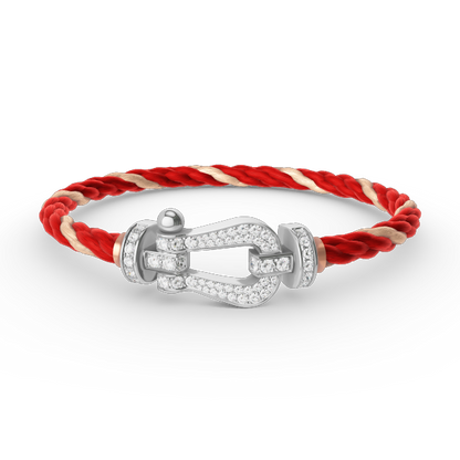 [Lumina]FORCE LARGE HORSESHOE FULL DIAMOND BRACELET SILVER