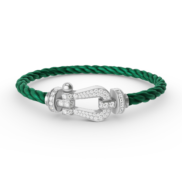 [Lumina]FORCE LARGE HORSESHOE FULL DIAMOND BRACELET SILVER