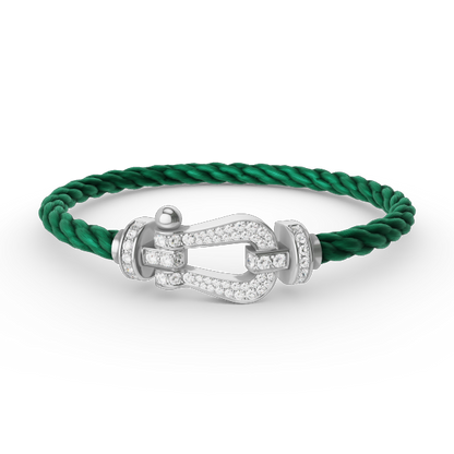 [Lumina]FORCE LARGE HORSESHOE FULL DIAMOND BRACELET SILVER
