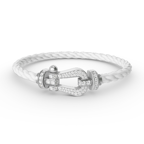 [Lumina]FORCE LARGE HORSESHOE FULL DIAMOND BRACELET SILVER