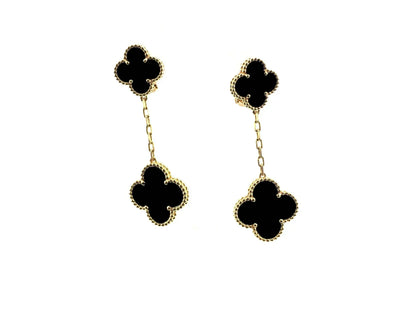 [Lumina]CLOVER 2 MOTIFS  EARRINGS (MULTIPLE CHOICESC
