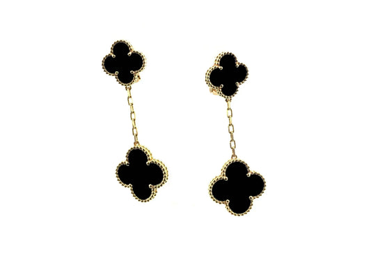 [Lumina]CLOVER 2 MOTIFS  EARRINGS (MULTIPLE CHOICESC