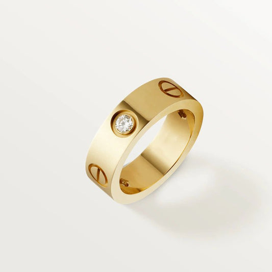 [Lumina]LOVE RING 5.5MM 3 DIAMONDS PINK GOLD