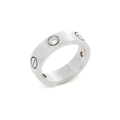[Lumina]LOVE RING 5.5MM 3 DIAMONDS SILVER