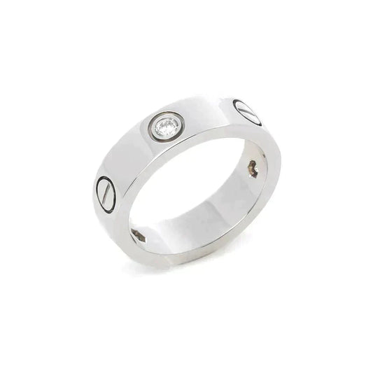 [Lumina]LOVE RING 5.5MM 3 DIAMONDS SILVER